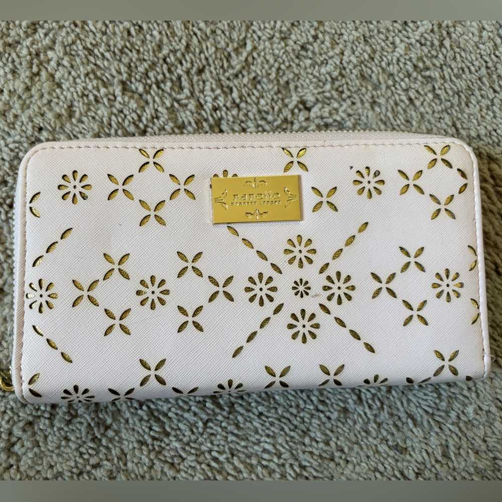 Baby Pink And Gold Accent Wallet 💳